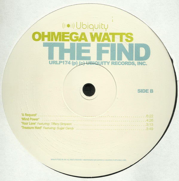 Ohmega Watts : The Find (2xLP, Album)