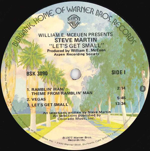 Steve Martin (2) : Let's Get Small (LP, Album, Win)