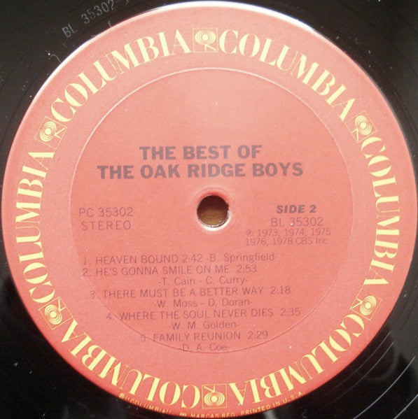 The Oak Ridge Boys : The Best Of The Oak Ridge Boys (LP, Comp)