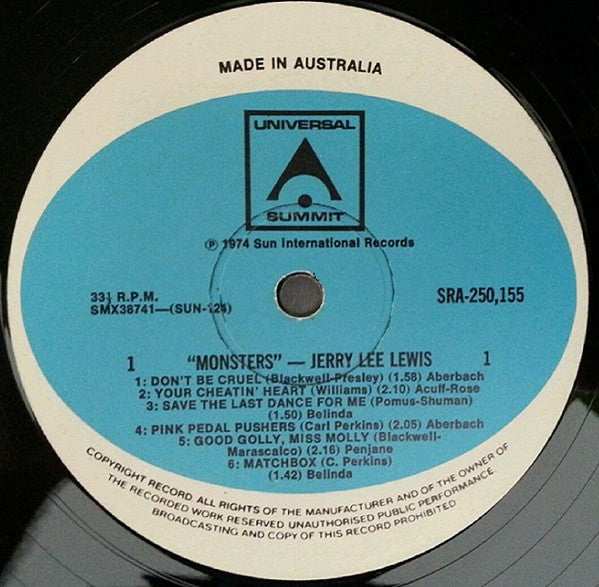 Jerry Lee Lewis : Monsters (LP, Album, Comp)