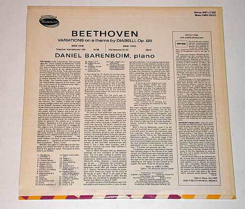 Ludwig van Beethoven, Daniel Barenboim : 33 Diabelli Variations, Op.120 (LP)