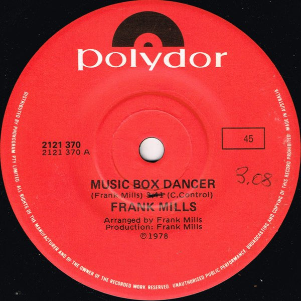 Frank Mills : Music Box Dancer (7")