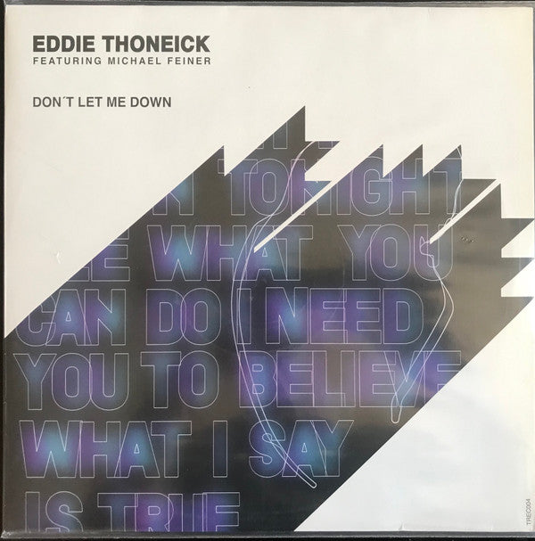 Eddie Thoneick Feat. Michael Feiner : Don&#39;t Let Me Down (12&quot;)