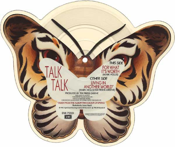 Talk Talk : Living In Another World (7", Shape, Single, Pic)