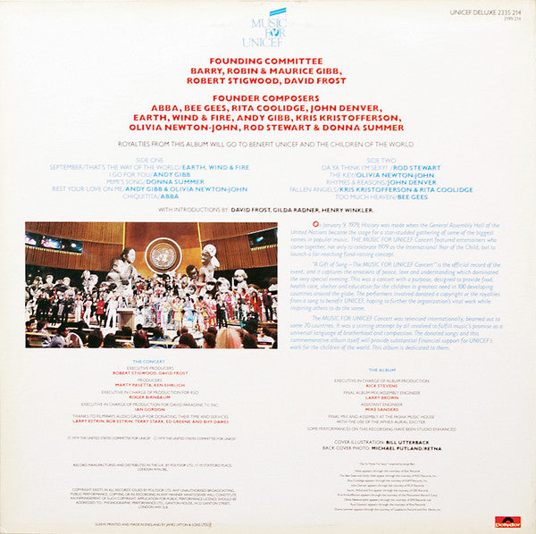 Various : Music For Unicef Concert: A Gift Of Song (LP, Comp)