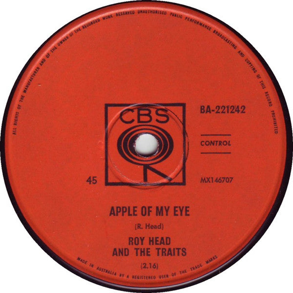 Roy Head And The Traits : I Pass The Day / Apple Of My Eye (7", Single)