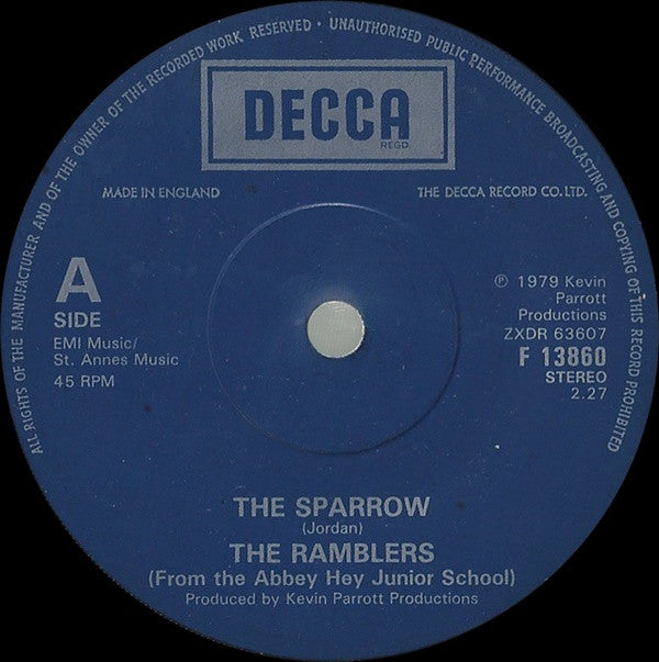 The Ramblers (From The Abbey Hey Junior School) : The Sparrow (7", Single, Sol)