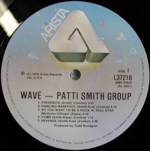 Patti Smith Group : Wave (LP, Album, RE)