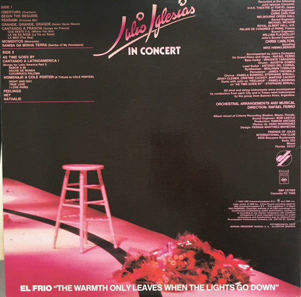 Julio Iglesias : In Concert (LP)