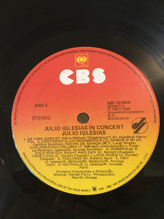 Julio Iglesias : In Concert (LP)