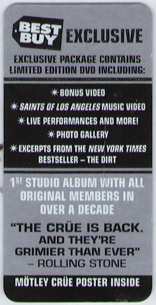 Mötley Crüe : Saints Of Los Angeles (CD, Album + DVD-V, Ltd, Bes)