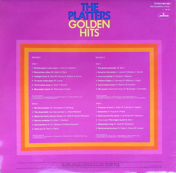 The Platters : Golden Hits (2xLP, Comp)