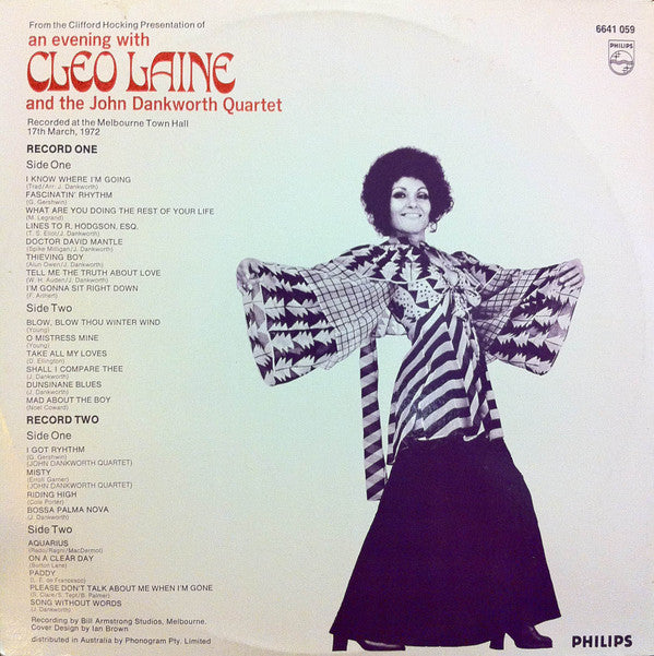 Cleo Laine, The John Dankworth Quartet : An Evening With Cleo Laine & The John Dankworth Quartet  (2xLP, Album, Gat)