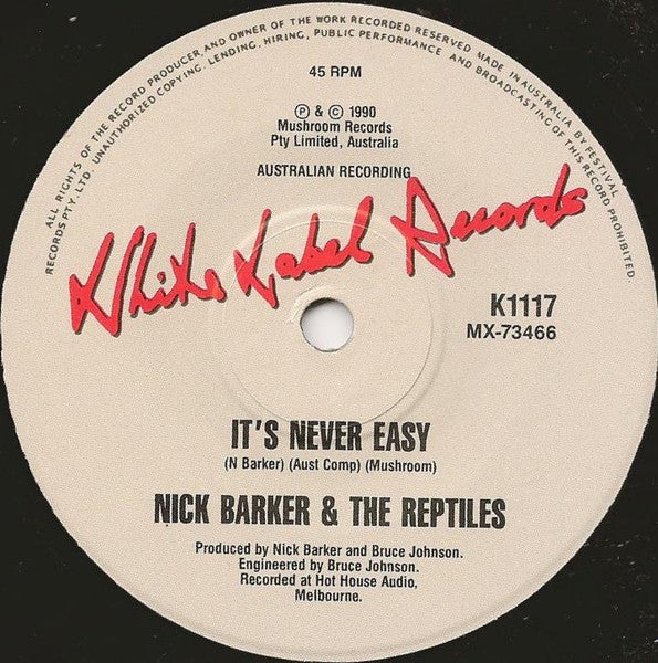 Nick Barker And The Reptiles : Resurrection Time (7", Single, Ltd)