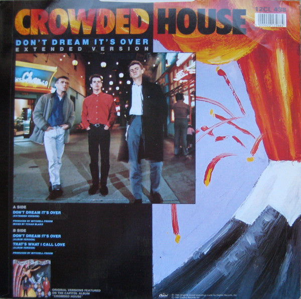 Crowded House : Don't Dream It's Over (Extended Version) (12", Single)