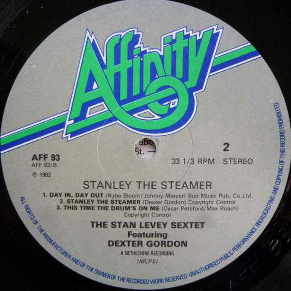 The Stan Levey Sextet* Featuring Dexter Gordon : Stanley The Steamer (LP, Album, Mono, RE)