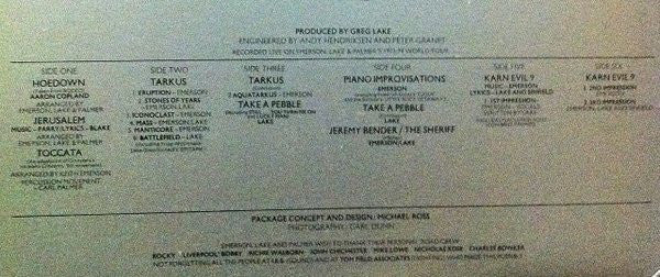 Emerson, Lake & Palmer : Welcome Back, My Friends, To The Show That Never Ends - Ladies And Gentlemen  Emerson Lake & Palmer (3xLP, Album)