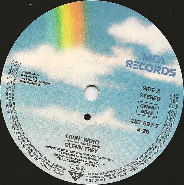 Glenn Frey : Livin' Right (7", Single)