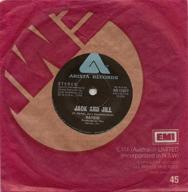 Raydio : Jack And Jill  (7", Single)