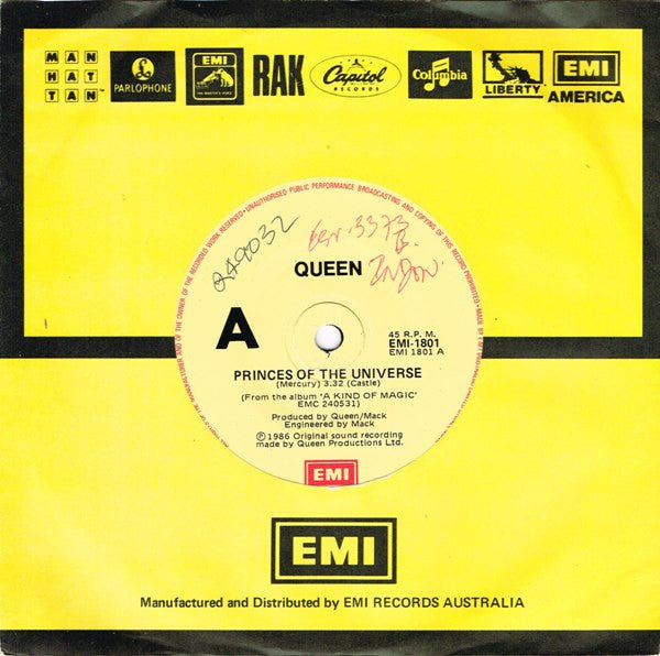 Queen : Princes Of The Universe (7", Single, Gen)