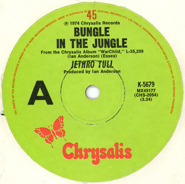 Jethro Tull : Bungle In The Jungle (7&quot;, Single)