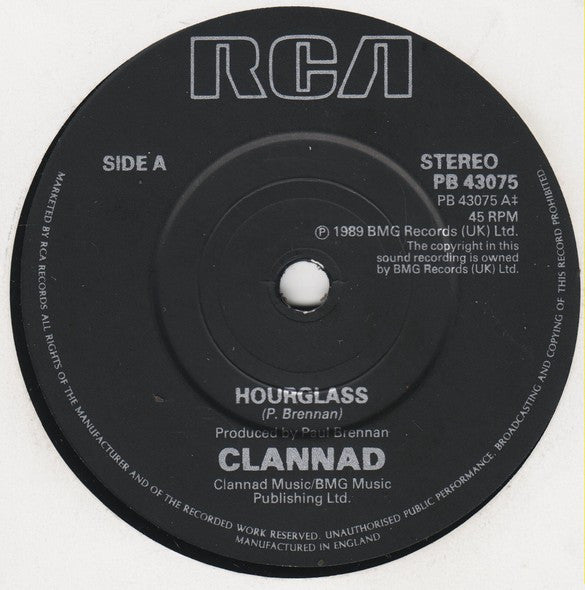 Clannad : Hourglass / Theme From Harry's Game (7", Single)