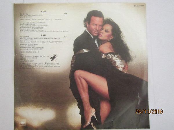 Julio Iglesias & Diana Ross : All Of You / The Last Time (7", Single)