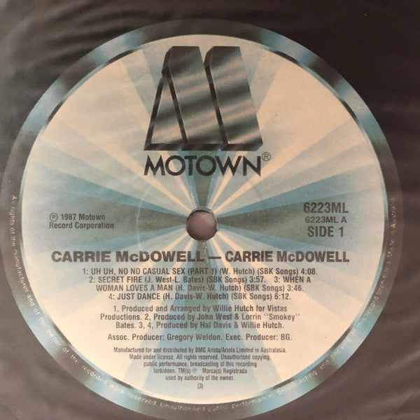 Carrie McDowell : Carrie McDowell (LP, Album)