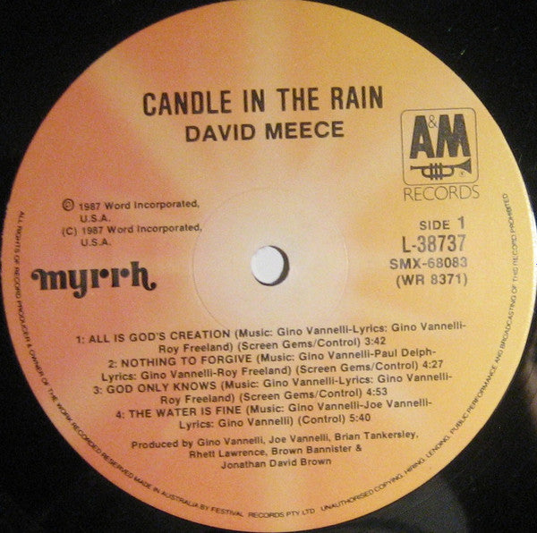 David Meece : Candle In The Rain (LP, Album)