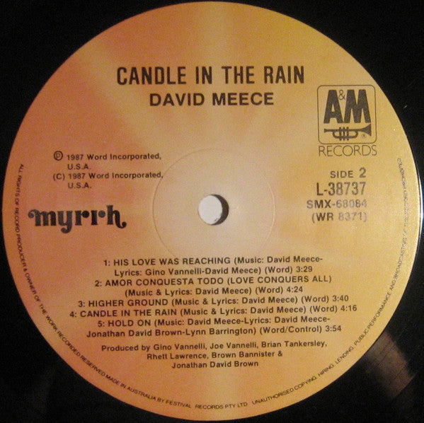 David Meece : Candle In The Rain (LP, Album)