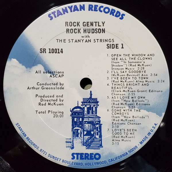 Rock Hudson (2) With The Stanyan Strings : Rock, Gently: Rock Hudson Sings The Songs Of Rod McKuen (LP, Gat)