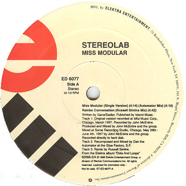 Stereolab : Miss Modular (12", EP, Promo)