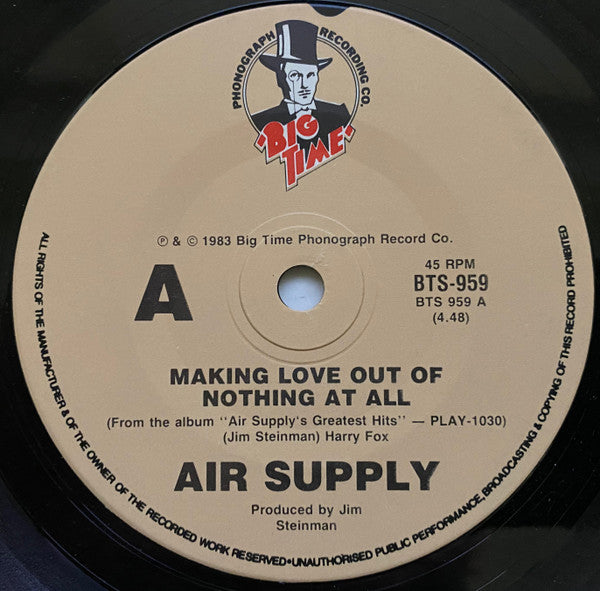 Air Supply : Making Love Out Of Nothing At All (7&quot;, Single)