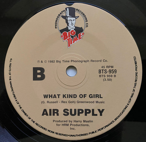 Air Supply : Making Love Out Of Nothing At All (7", Single)