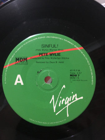 Pete Wylie : Sinful! (7&quot;, Single)