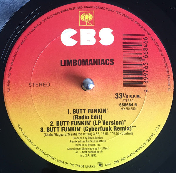 Limbomaniacs : Butt Funkin' (12")