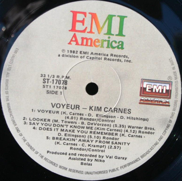 Kim Carnes : Voyeur (LP, Album)