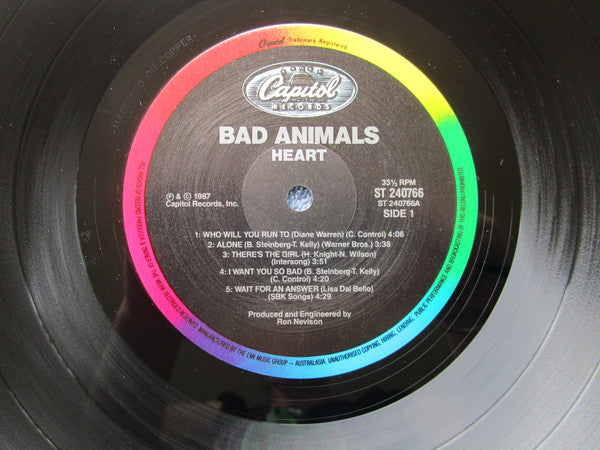 Heart : Bad Animals (LP, Album)