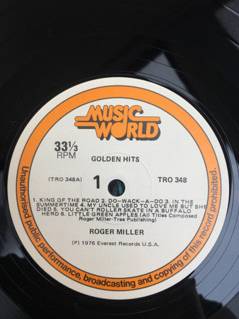 Roger Miller : Golden Hits (LP, Comp)