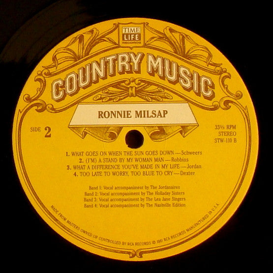 Ronnie Milsap : Country Music (LP, Comp, Bar)