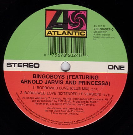 Bingoboys Featuring Arnold Jarvis And Princessa (2) : Borrowed Love (12&quot;)