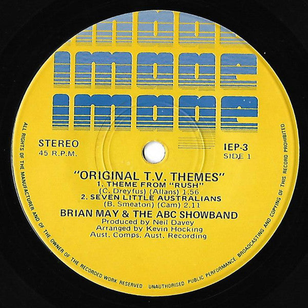 Brian May (2) & The ABC Showband / The Bushwackers : Original T.V. Themes (7", EP)