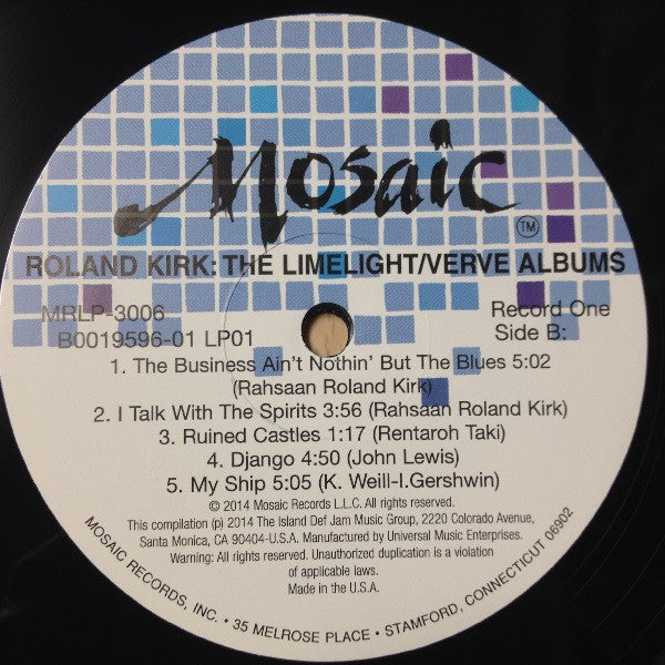 Roland Kirk : The Limelight / Verve Albums (LP, Album, RE, RM + LP, Album, RE, RM + LP, Album,)