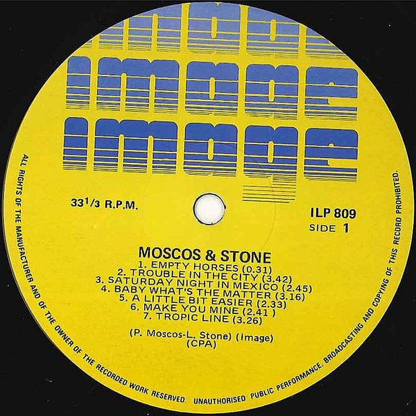 Moscos & Stone : Moscos & Stone (LP, Album)