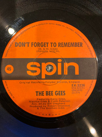 Bee Gees : Don't Forget To Remember (7", Single)