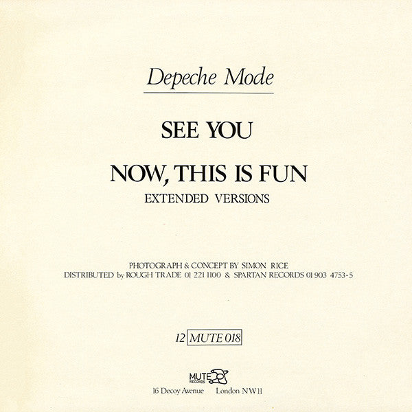 Depeche Mode : See You (Extended Version) (12", Single)