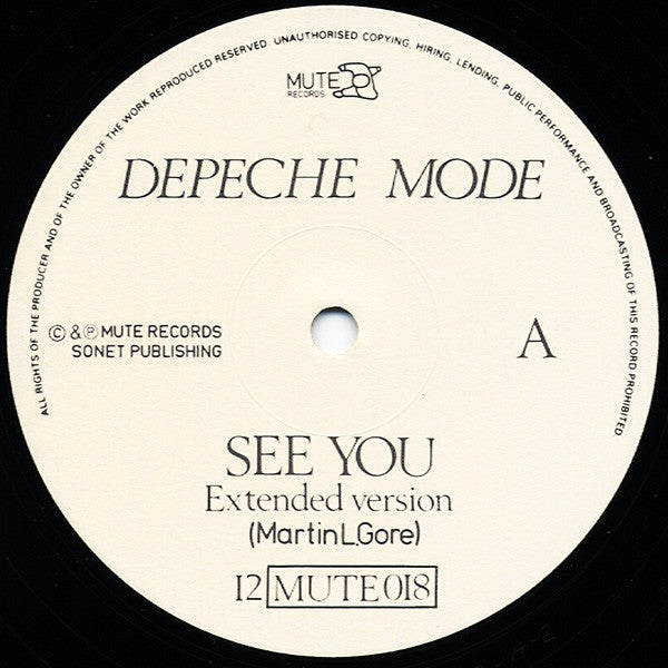 Depeche Mode : See You (Extended Version) (12", Single)