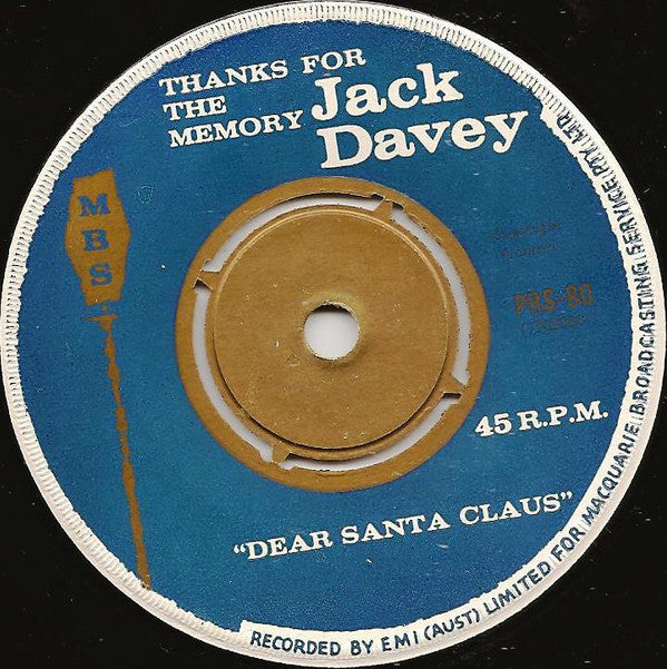 Jack Davey (3) : Thanks For The Memory (7")