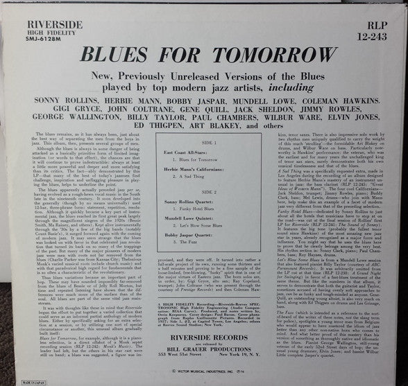 Various : Blues For Tomorrow (LP, Comp, Mono, RE)
