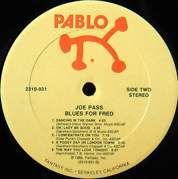 Joe Pass : Blues For Fred (LP, Album, Car)